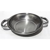 Double Handle Hammer Forged Stainless Matte Steel 16cm Egg Pan 35mm Depth Field Egg Pan