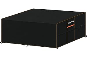 HEIMUNI Funda Mesa Exterior Impermeable, 210x160x75cm Funda para Muebles de Jardín con Salidas de Aire, Funda Sofa Jardin Tela Oxford 420D Funda Protectora Mesa Exterior Resistente al Viento