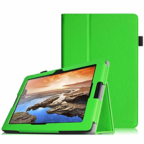 Fintie Lenovo A10-70 Folio Hülle Case Tasche Etui mit Auto Schlaf / Wach Funktion für Lenovo IdeaTab A10-70 25,7 cm (10,1 Zoll HD-IPS) Tablet - Grün