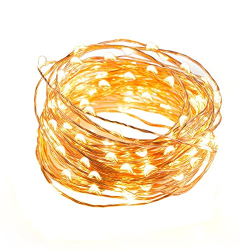 Lichterkette 100er LED TaoTronics warmweiß 10m dimmbare Kupferdraht wasserdicht Sternenlicht außen und innen für Weihnachten Halloween Zimmerdekoration Hochzeit 3 Modi 10 Stufen Helligkeit