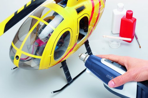 Steinel Kompakt Heißluftgebläse HL Stick, Heißluftfön mit integriertem LED-Arbeitslicht und sicherer Standfläche, 350 Watt, 400° bis 500° C, Heißluftpistole für Bastler und Modellbauer, 004019 - 10