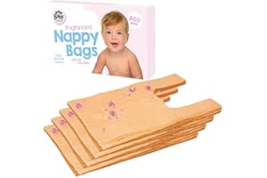 SRVERTEX 800 Stück parfümierte Windelbeutel, Windelsäcke, Einweg-Windelbeutel mit Bindegriff, duftende, hygienische Windelbehälter, starker und auslaufsicherer Hut, geruchsblockierend, Sanitärprodukt, Größe: