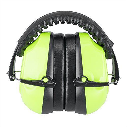 ECOOPRO Gehörschutz, Kapselgehörschützer mit verstellbarem Stirnband, gepolsterte Ohrkissen, faltbare und leichte Geräusche, die Ohrenschützer für Schieß-, Bau-, Lese- und Werftarbeiten abbrechen