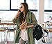 Women Back Skull Army Green Retro Military Jacket Loose Hooded Trench Coat GWF-3905