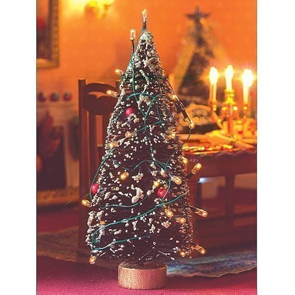 dolls house christmas tree with lights