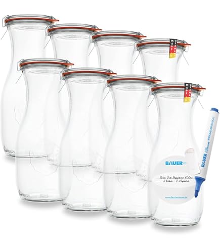 Mikken 50 Mini Bouteilles En Verre 20 Ml Avec Bouchon Or Et Entonnoir - Pour Liquides, Cadeaux