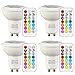 Produktbild DE-LITE 3 W GU10 LED-Farbwechsel Spot Licht mit Fernbedienung, RGB + Tageslicht Weiß (4-er Pack)
