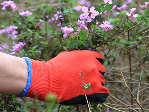 Gartenhandschuhe, OZERO Nitril-Arbeitshandschuh mit Nylonschale für Landwirtschaft, Lager, Reparatur – Bequemer Sitz – Ultimater Halt und leichtes Gewicht für Männer und Frauen – 6 Paar-Pack (Extra Groß) - 5