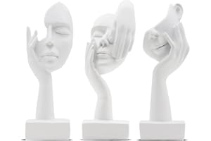 Irayin Estatua de Pensador Abstracta, Decoración de Escultura Moderna, Figuras Decorativas Modernas Salon, Decoración de Figura para Salón, Escritorio, Oficina - Blanco