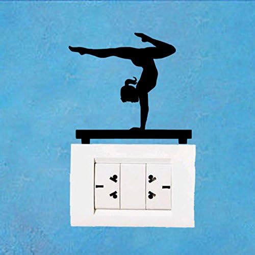 QIANGTIE Sports Gymnastics Fashion Wall Sticker Vinyl Light Switch Decal