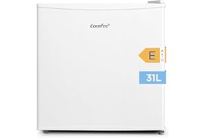COMFEE' RCU40WH2(E) 31L Mini Congélateur, Porte Réversible, 4 Étoiles, Silencieux, pratique dans le Bureau, l'Hôtel et la Maison, Blanc