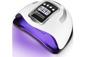 UIHOL Lampa UV LED do Paznokci Żelowych, 280 W, 66 Diod LED, Profesjonalna Szybka Suszarka z 4 Timerami, Wyświetlaczem LCD i Inteligentnym Czujnikiem, Wszystkich Żelowych Lakierów