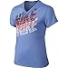 Nike Mädchen Kurzarmshirt Leg Tracer Tee YTH, Chalk Blue, XS, 776536-486