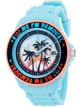 Ice-Watch Unisex-Armbanduhr Big XL F*** Me I'm Famous türkis palm  FM.SS.TEP.BB.S.11