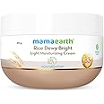 Mamaearth Rice Dewy Bright Light Moisturizing Cream with Rice Water & Niacinamide for Glass-Skin 50g |For Face, Hands & Body | 24H Long-lasting Moisturization | Non-Greasy Quick Absorbing, All SkinTypes