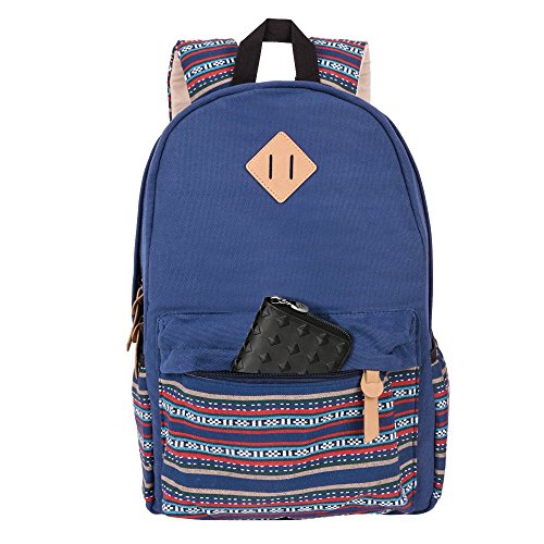 Tenn well Casual Canvas Backpack Bag, Rucksack Bookbags Backpack for School/Collage/Outdoor (Blue) reviews Tenn well Casual Canvas Backpack Bag, Rucksack Bookbags Backpack for School/Collage/Outdoor (Blue)