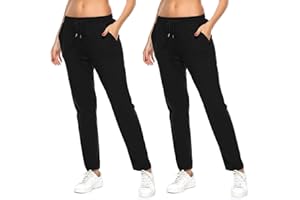 FGFD&OU Pantaloni Donna Cotone Pantaloni Sportivi Joggers Elasticizzato Pantaloni da Tuta Donna per Jogging Fitness Sport Yoga Pantaloni Lunghi per Estivi e Inverno