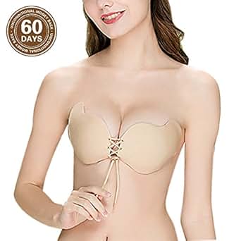Women Stick On Bra,Vesgantti Mango Sculpt Bra Drawstring