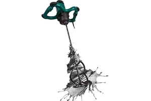 VONROC Färg/cementblandare 1800 W, 2 hastigheter, mjuk start, Constant Speed Electronics 3 m gummikabel, 140 x 600 mm omrörare, inklusive