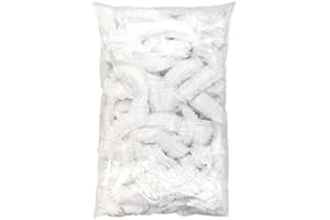 NOVAGO- 100 Charlottes Jetables Bonnet douche Protection Cheveux plastique pour divers usages esthétique Médical, Restauration, Agro-Alimentaire, Industrie, Beauté