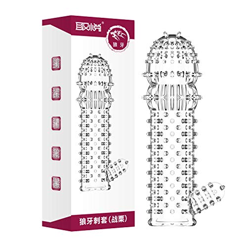 Men Sleeves Reusable Penis Cover Penis Extender Enlargers Adult Toy for Couple