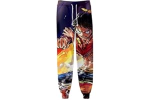 WANHONGYUE Anime One Piece Monkey D Luffy 3D Gedruckt Sweatpants Jogginghose Cosplay Kostüm Sporthosen Trousers Trainingsanzug