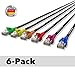 Produktbild AIXONTEC® 6x1,0Meter CAT6 High-Speed LAN-Netzwerk-Gigabit-Ethernet-Kabel geschirmt halogenfrei farbige Premium RJ45-Stecker 10/100/1000Mbit/s Draka-Gigabit-Patch-FTP-Kabel Hergestellt in Deutschland