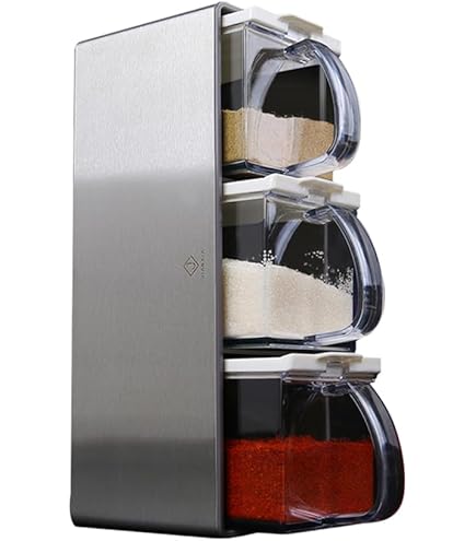 Oungy Lot De 4 Pots à épices Avec Couvercle Rotatif, 150 Ml, En Verre Borosilicate, Avec 3 Types De Trous Pour épices, Bocaux à épices En Verre Pour