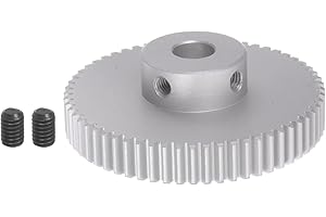 sourcing map Stufen Stirnrad 6mm Innen Loch Getriebe 60T Mod 1 Aluminiumlegierung Motor Getriebe für RC Ersatz Zubehör Elektrische Schleifmaschine Untersetzungsgetriebe