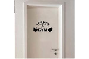 Dörrdekal fitness gym sport bodybuilding skivstång muskulös väggdekal bedroon dekor dörr dekal 23 x 13 cm