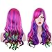 Ambielly 32"/80cm Iridescence Party Cosplay Wig Women's Wig Long Curly Wavy Hair (Iridescence)