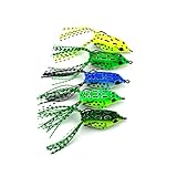 Kongnijiwa 5.5cm Mini Rana Cebo de Pesca señuelos del Gancho de salmón Bajo la Trucha...