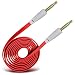 Produktbild i-Tronixs (Rot) TT Sims M5 Smart 3,5 mm Stereo Jack zu Jack Flachkabel Aux Audio Kabel führen Gold Color by
