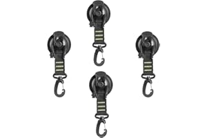 ZDHOSTY Heavy duty suction cup with D-ring 360° rotating 4pcs suction cup car suction cup anchor,multipurpose camping suction cup hooks for home outdoor car,van,awning,boat awning