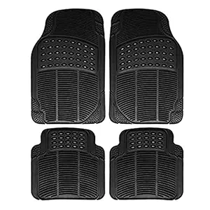 Adroitz Universal Car Floor Mat (Set of 4, Black)