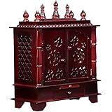 HomeCrafts Wooden Temple for Home (18x12x24-inch, Red)