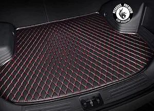 PegasusPremium PU Leatherite Car Trunk/Boot/Dicky Mat for XUV 300 (Black/Red)