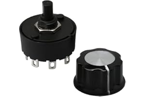 Yibuy Sélecteur Rotatif + Bouton Rotatif 6 Positions pour Mélangeur de jus