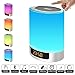 Produktbild Nachtlicht Bluetooth-Lautsprecher, mjduo Wecker mit Touch Control LED Lampe Nachttisch Lampe Farbwechsel Kabelloser Lautsprecher USB AUX MP3 Music Player Best Geschenk für Kinder, Party, Schlafzimmer, Outdoor