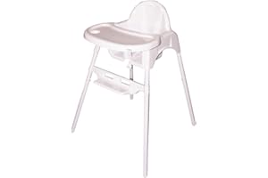 Bebe Style Classic 2-in-1 Highchair with 5 Point Safety Harness, IS6HCWHITE