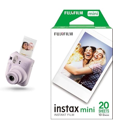 instax Fujifilm Mini 12 Instant Mini Camera, Clay White