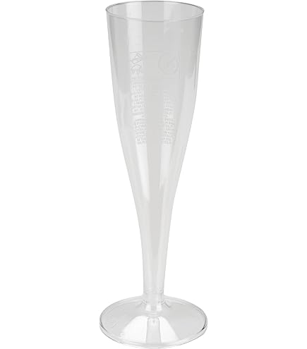 27 Flute Champagne In PLA Biodegradabile - 10cl Monouso Eco-Friendly