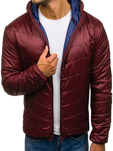 BOLF Herren Sweatjacke bergangsjacke Winterjacke BRUNO LEONI 138 Weinrot XL [4D4]