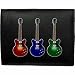 Produktbild Elektrische Gitarre, Herren Leder Nappa Geldbörse Portemonnaie Geldbeutel, aus weichem Leder, Musik Gedruckt Bildserie Lied image Wallet. Geschenk präsentieren electric guitar