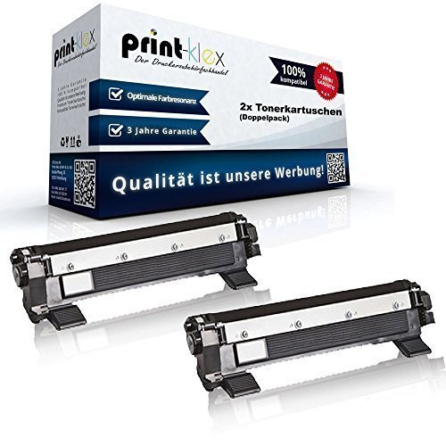 2x kompatible XXL Tonerkartuschen für Brother DCP 1510 DCP 1512 DCP 1512 A DCP 1601 Schwarz Doppelpack - Premium Office Serie