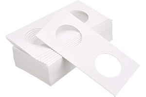 YKKJ 100pcs en Carton Porte-Monnaie Halter, Collection de pièces de Monnaie en Carton,pour la Protection de l'entrepôt de Collecte de pièces (Taille 20,5 mm &31,5 mm)