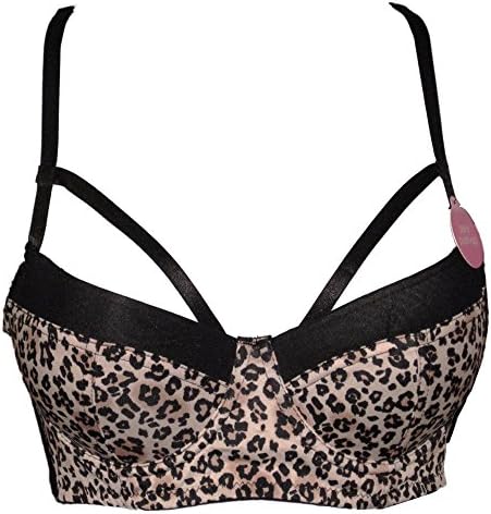 XOXO Caged Bustier Cut Out Bralette Crop Top Push Up Bra Bustier Mesh Wire