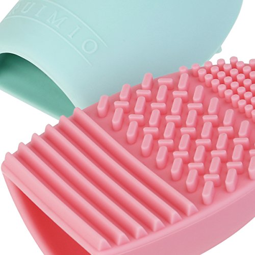 RUIMIO Pinsel Reinigung Aufhänger Pinselreiniger Silikon Pink/Mintgrün - 9