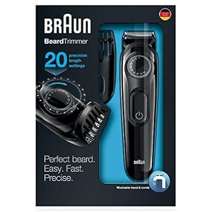 Braun Beard Trimmer & Hair Clipper, Cordless with 20 Trimming Precision Settings, Fully Washable, BT3020, Black - Image 6