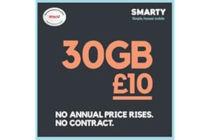 SMARTY SIM, 30GB for £10! Unlimited Calls and Texts, Affordable, NO Credit Checks, NO Contract, Pay when you Activate SIM